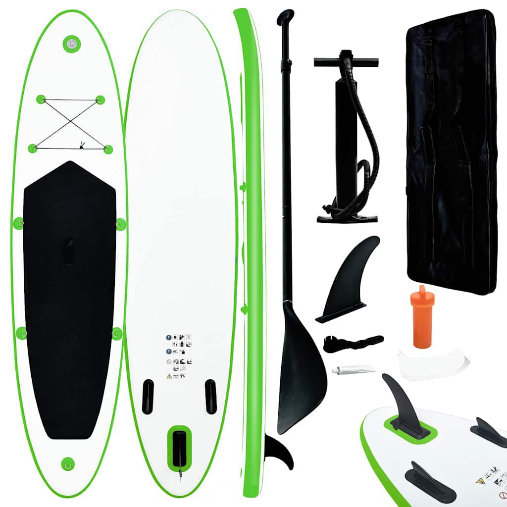 Aufblasbares Stand up Paddle Board Set Schwarz Und Weiß