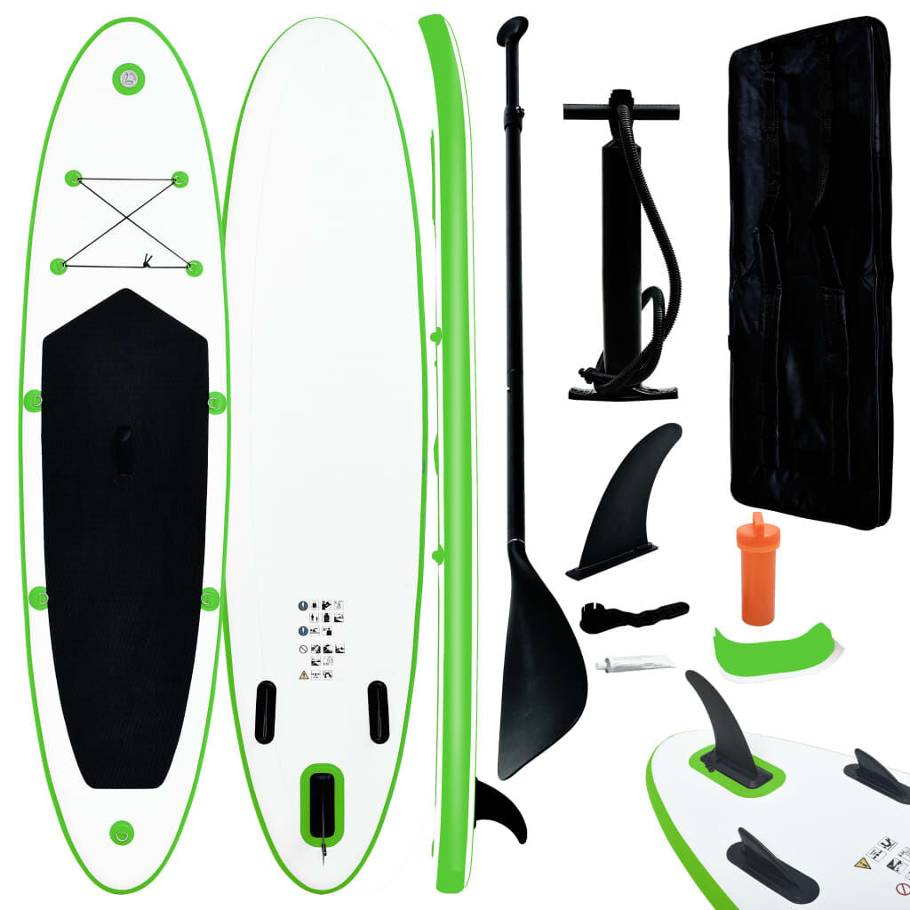 Aufblasbares Stand up Paddle Board Set Schwarz Und Weiß