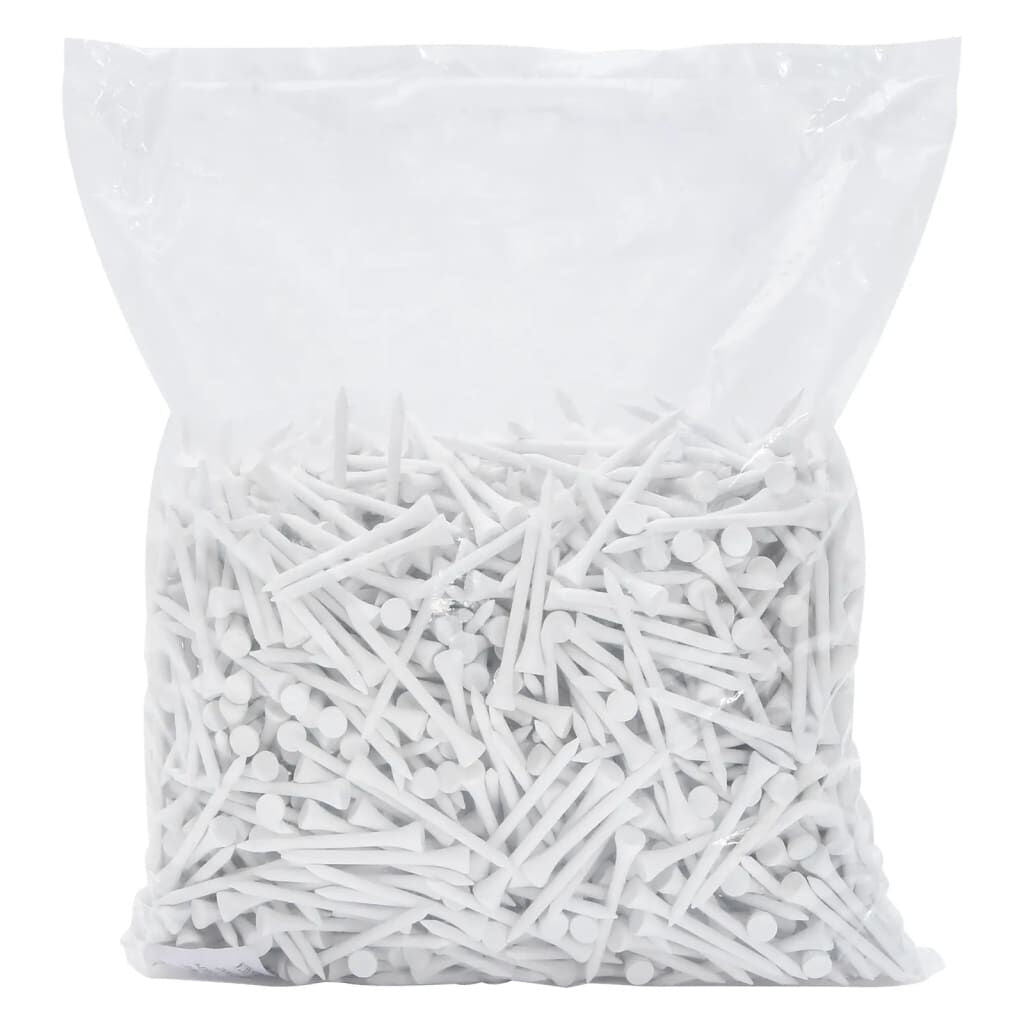 Golf-Tees 1000 Stk. Weiß 83 Mm Bambus