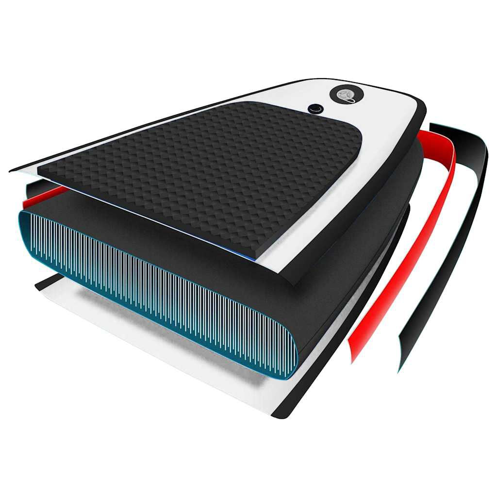Aufblasbares Stand up Paddle Board Set Schwarz Und Weiß