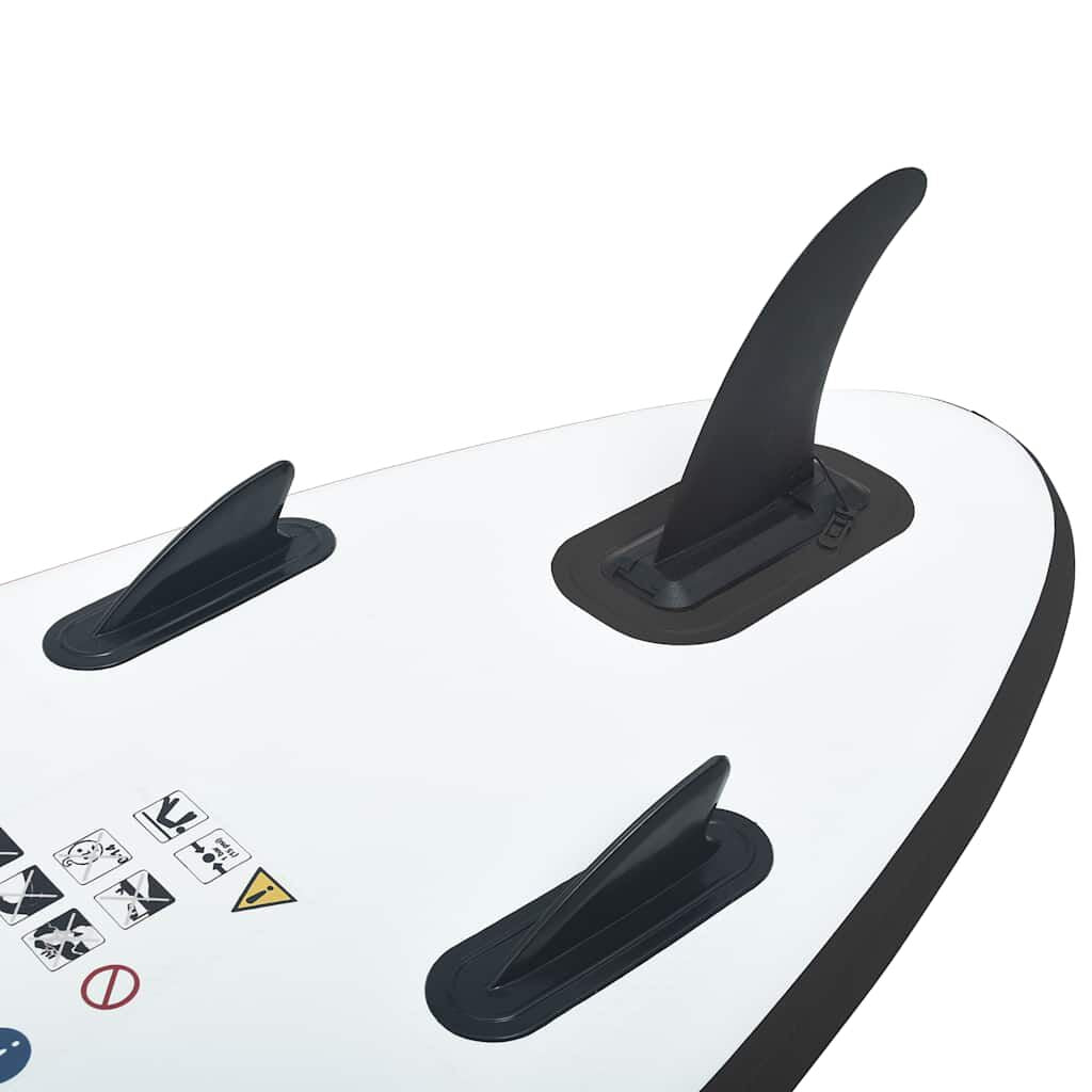 Aufblasbares Stand up Paddle Board Set Schwarz Und Weiß