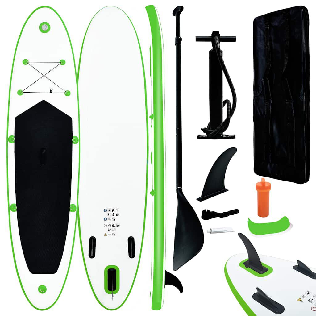 Aufblasbares Stand up Paddle Board Set Schwarz Und Weiß